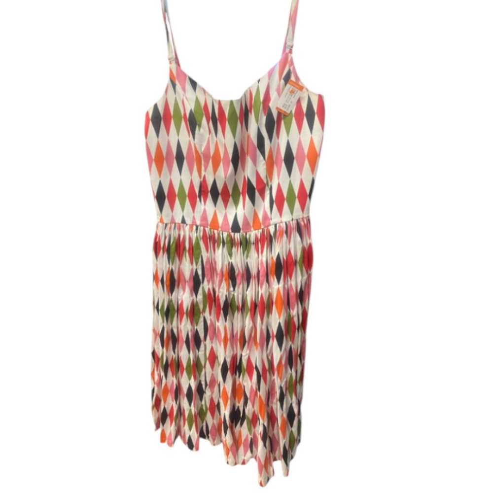 Pinup Couture Harlequin Geometric Patterned Dress - Picture 7 of 14